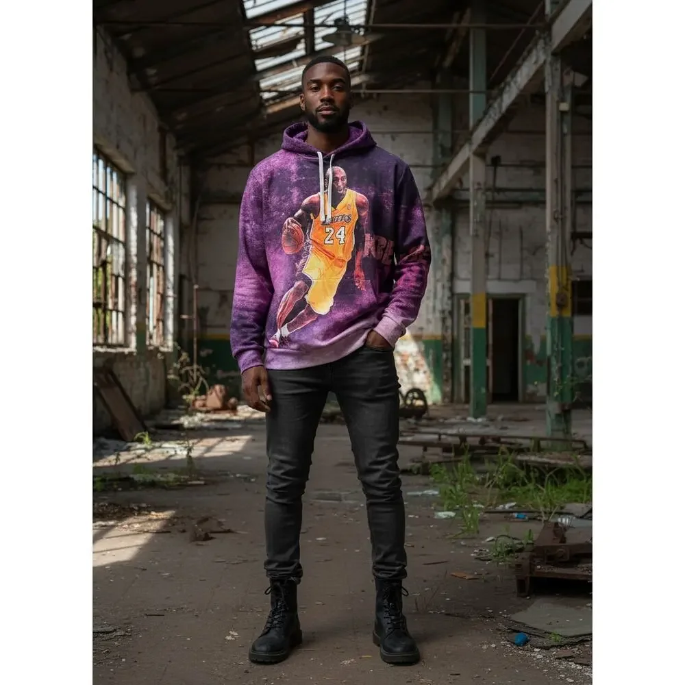 Kobe Bryant #24 Los Angeles Lakers 3D All Over Print Graphic Hoodie Tie Dye